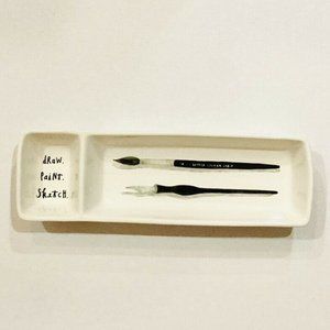 Rae Dunn "Draw Paint Sketch" Divided Tray - Brand New